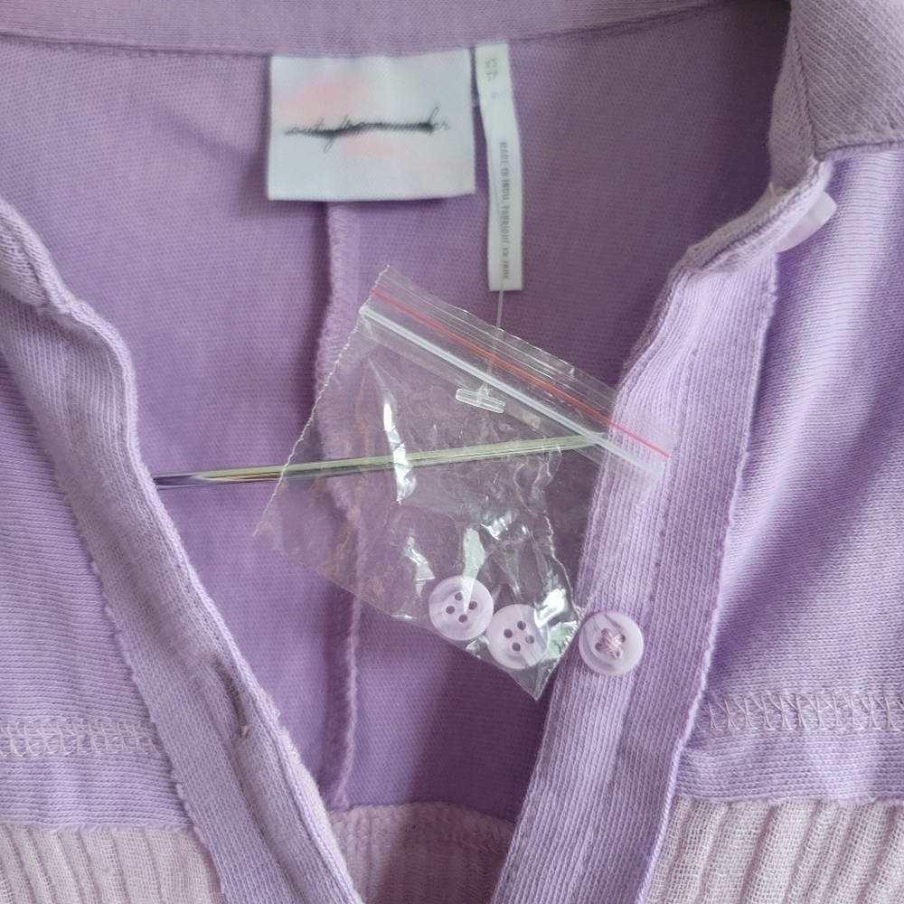 Urban Outfitters, Out From Under, Lightweight Button Up Blouse, Lilac, Size XS - Picture 5 of 7
